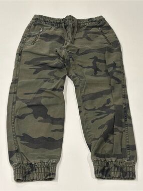 TNA Aritzia Alix High Waisted Cotton Twill Camo Jogger Pants